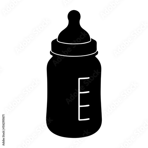 Baby bottle vector illustration for feeding newborn infant milk bottle design isolated on white background