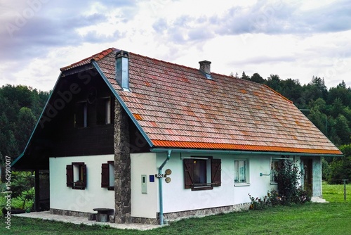 Wallpaper Mural Countryside house with red-tiled roof Torontodigital.ca
