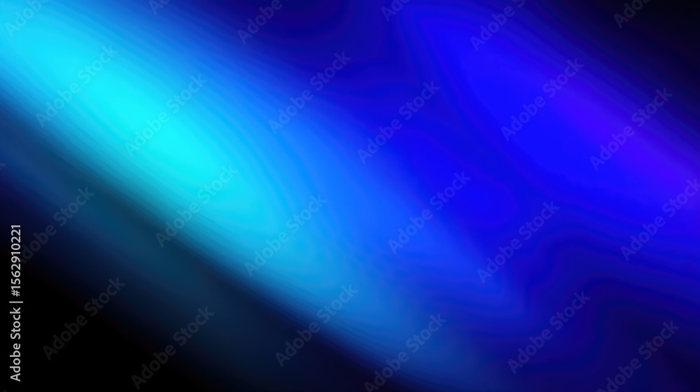 Fototapeta premium Vibrant Blue Neon Lights in Dark Ambiance