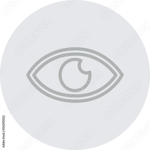 Eye (View) Vector Line Grey Circle Grey