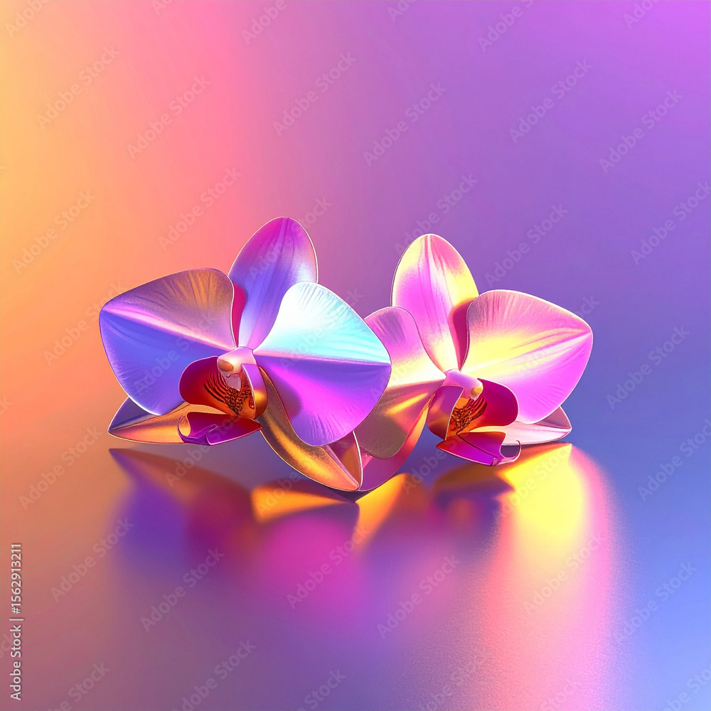 Fototapeta premium Abstract elegant beautiful orchid design background, flower background - 추상적이고 아름다운 난초 디자인 배경, 꽃 배경