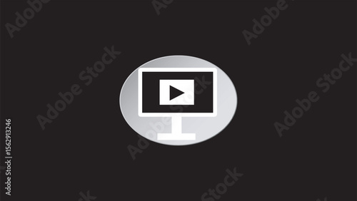 Computer icon  symbol simple,computer flat Icon on white background.