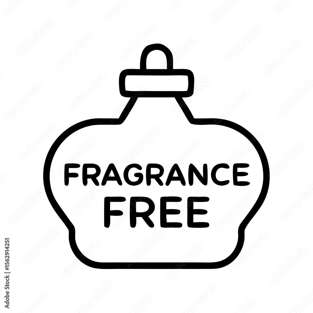 Obraz premium Fragrance free icon in minimalist style on transparent background 