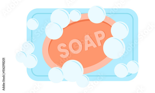 soap bar in the coaster clipart illustration cartoon 