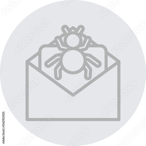Spam Vector Line Grey Circle Grey