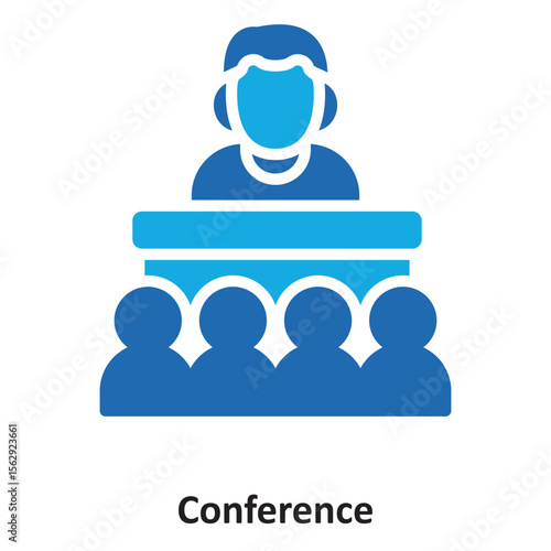 Conference Vector Icon which can easily modify or edit
