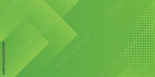 Abstract modern green background with diagonal stripes and dot halftone