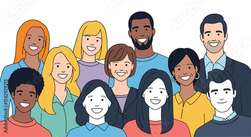 A diverse group of people participating in a fun run event together