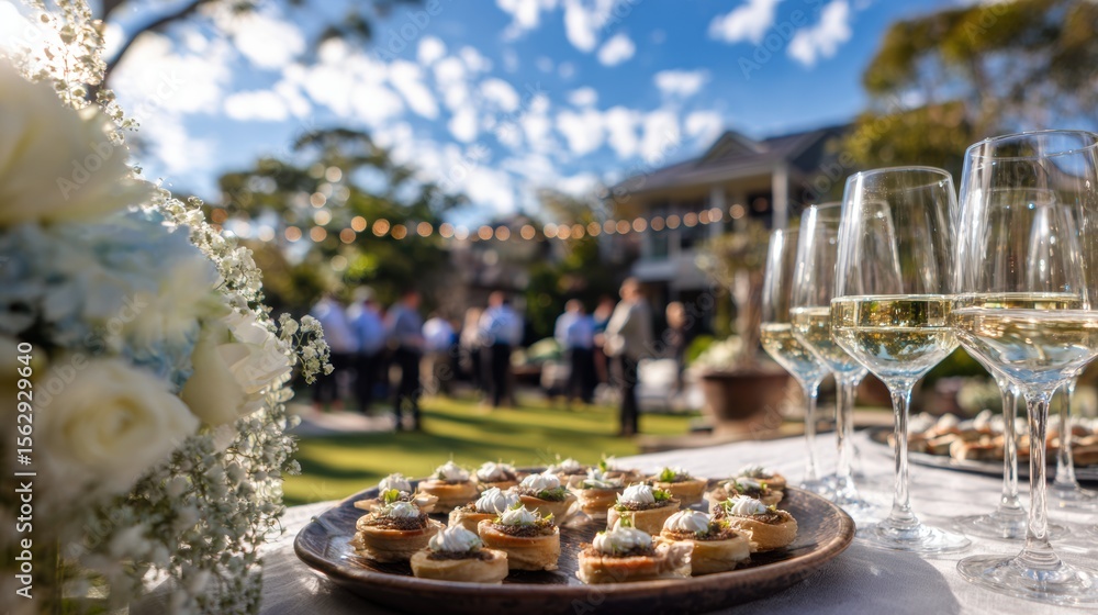 Fototapeta premium Aromatic chamomile tea with floral arrangement under warm