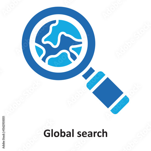 Global search Vector Icon which can easily modify or edit