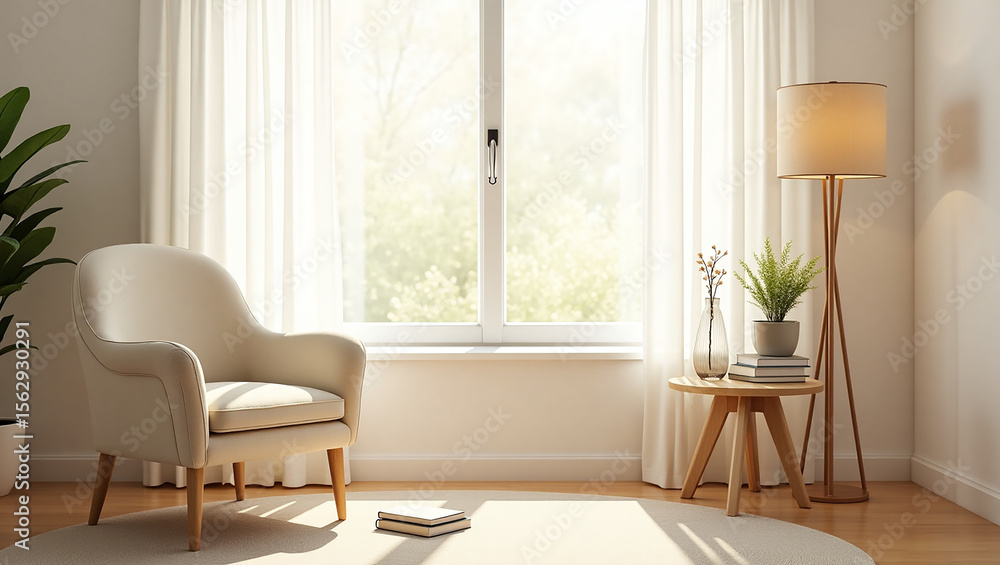 Fototapeta premium modern living room with window