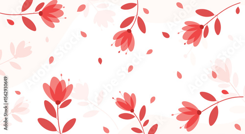 Modern floral website background template for spring and summer