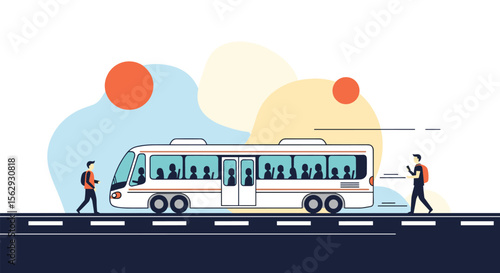 Modern public transportation service with great connectivity and efficiency