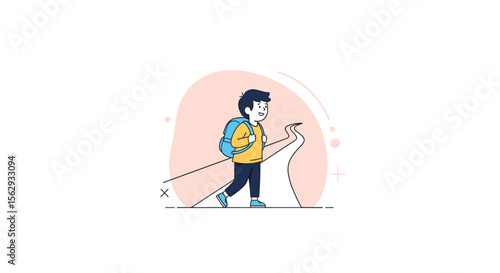 The traveler follows the path that is right for him