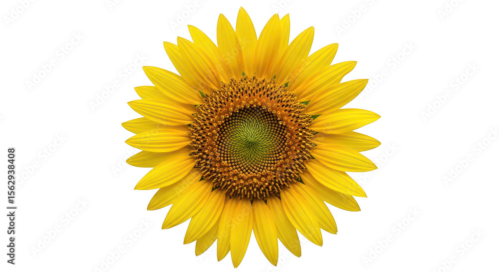 Fototapeta premium Vibrant Sunflower On Black Background