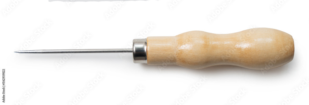 Fototapeta premium new tool, awl close-up on white background