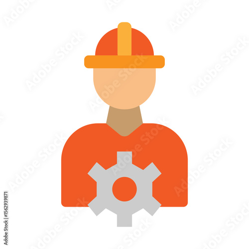 Civil Engineering Vector Flat Icon Design