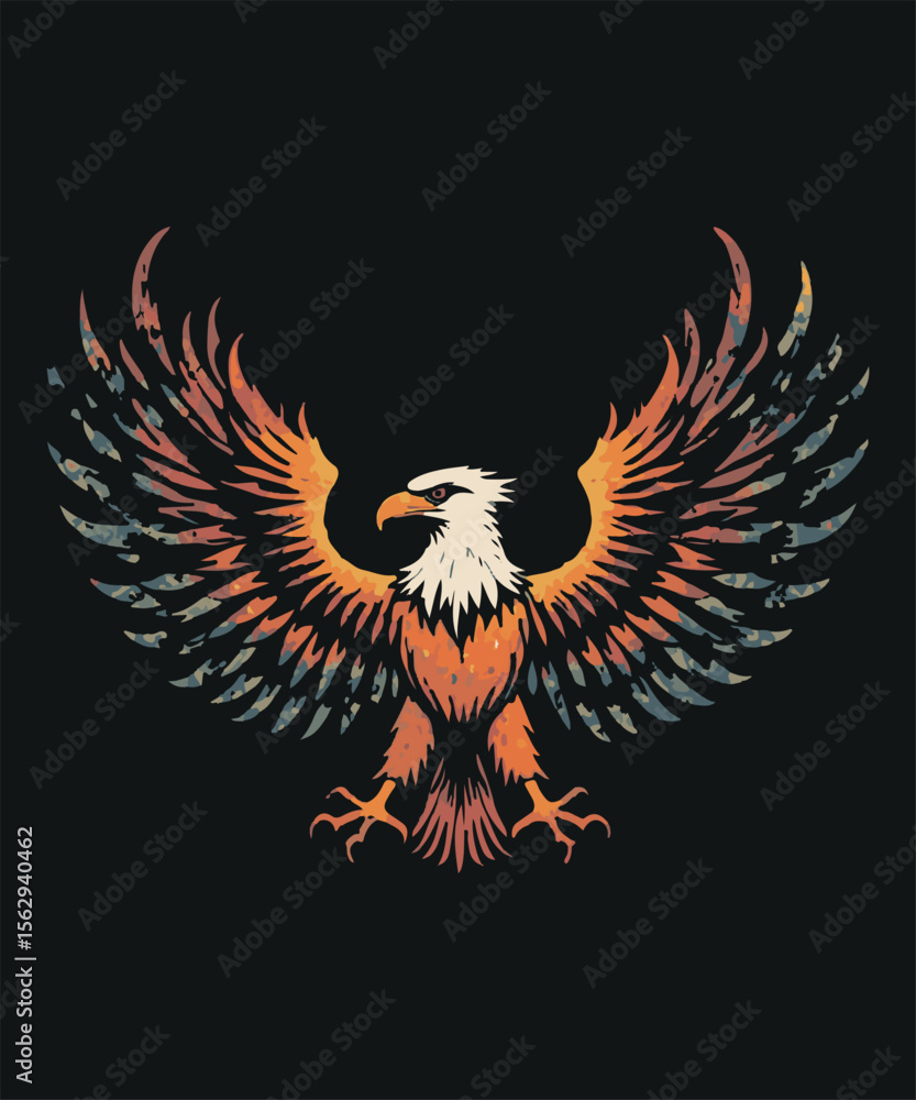 Obraz premium eagle with flag