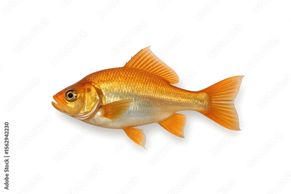 Naklejka premium Gold fish isolated on white background.