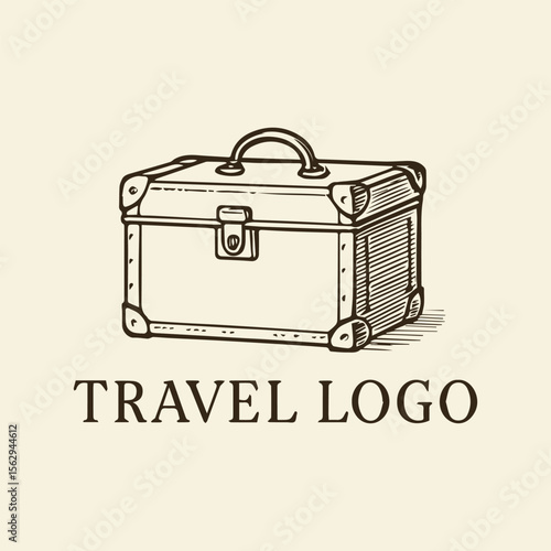 Vintage Travel Chest Vector Logo Design For Adventure Seekers Ideas