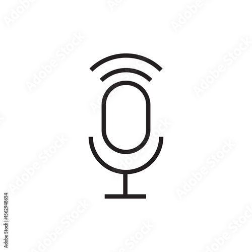 mike speaker icon vector eps outline stroke editable