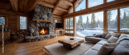 Cozy log cabin living room (7)