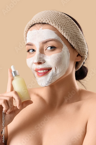 Beautiful woman with applie...