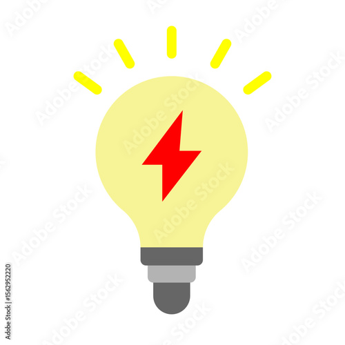 Light Bulb Vector Flat Icon Design