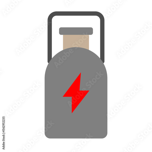 Gas Cylinder Vector Flat Icon Design