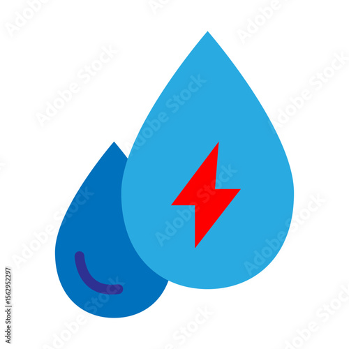 Water Drop Vector Flat Icon Design