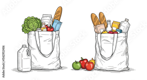 Bags Full of Healthy Food A Great Meal Plan For The Week Ahead