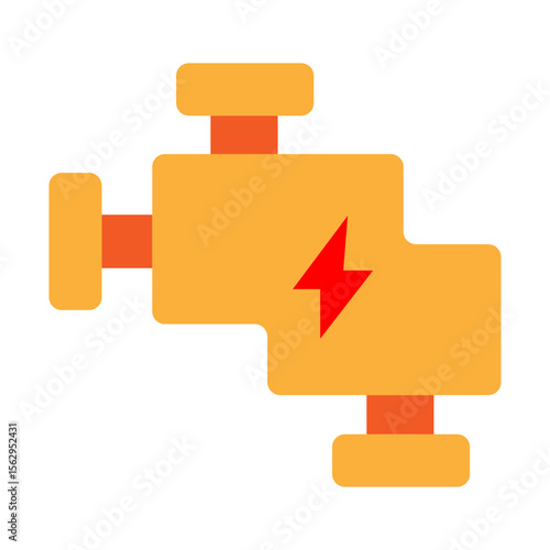 Engine Vector Flat Icon Design