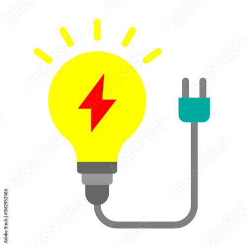 Electric Generator Vector Flat Icon Design
