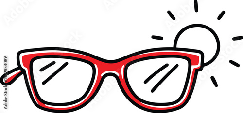 red glasses 