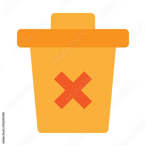 Delete Forever Vector Flat Icon Design