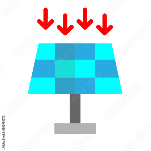 Solar Pannel Vector Flat Icon Design
