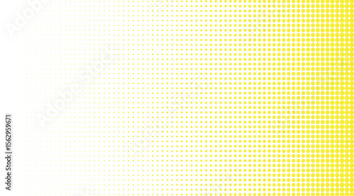 Yellow white gradient halftone dots pattern. Vector illustration
