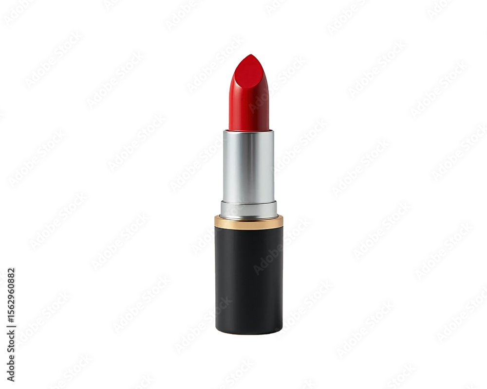 Obraz premium Red lipstick mockup isolated on transparent background for design element.
