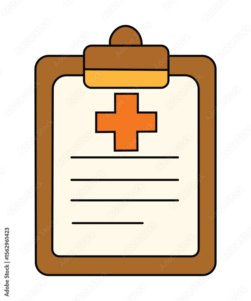 Obraz premium Clipboard with Medical Document