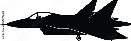 fighter aircraft  black silhouette vector,fighter plane icon illustration