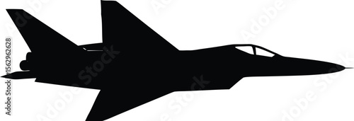 fighter aircraft  black silhouette vector,fighter plane icon illustration