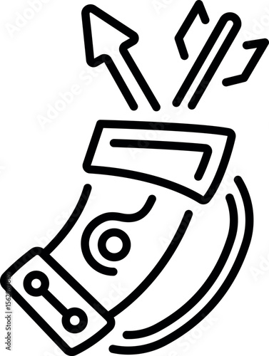 A linear style icon showing an arrow quiver 