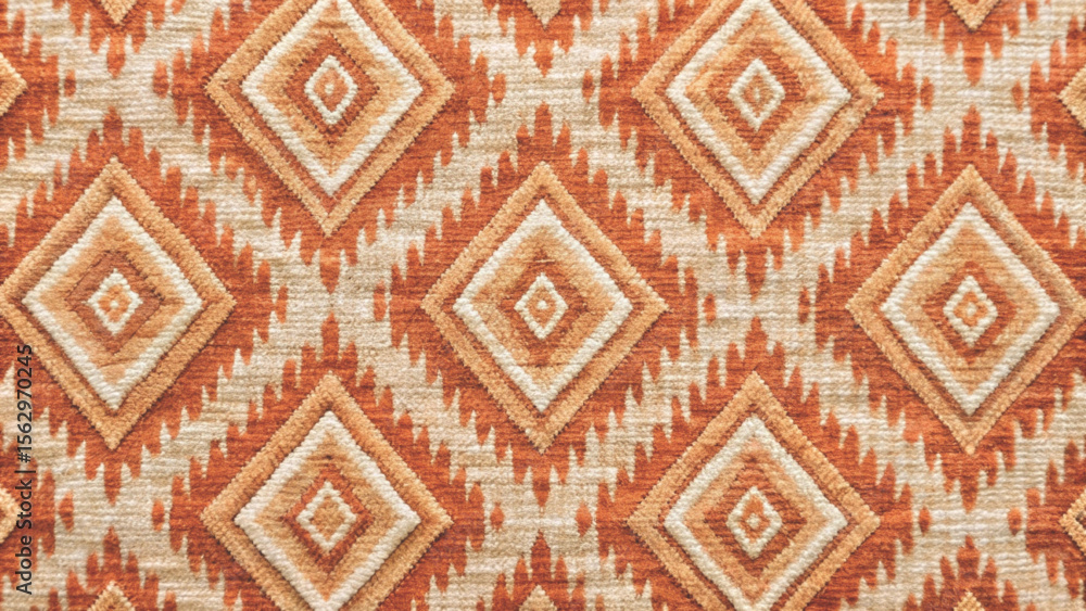 Rustic Ikat Diamond Seamless Pattern Southwest Boho Fabric Design Background Rustic Ikat Diamond Seamless Pattern Southwest Boho Fabric Design Background