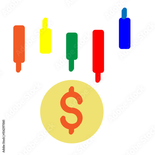 Dividend Yield Vector Flat Icon Design