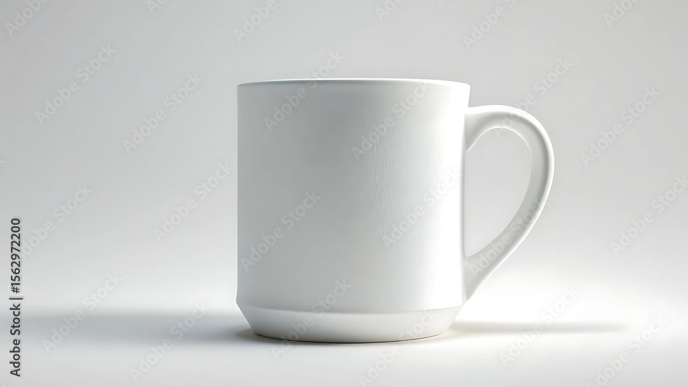 Obraz premium Empty white ceramic coffee cup isolated on a white background