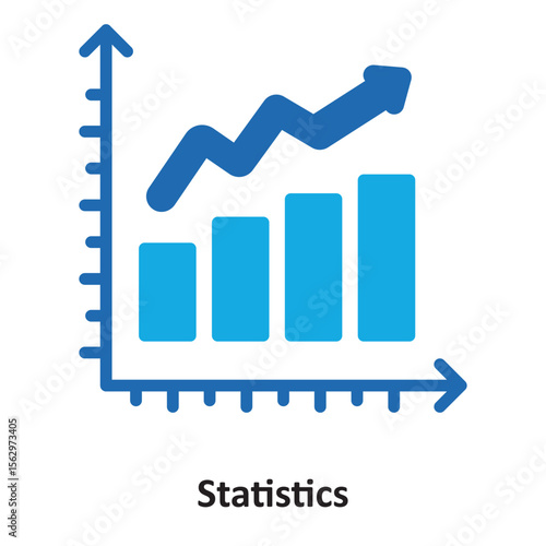 Statistics Vector Icon which can easily modify or edit