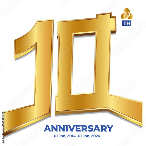 10th Anniversary-Cambodia style​ golden color
