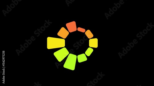 Circle sound waveform visualization. Radial audio waves, music equalizer spectrum black screen
