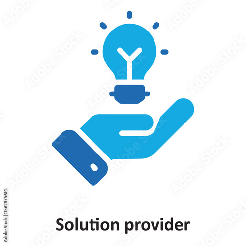Solution provider Vector Icon which can easily modify or edit
