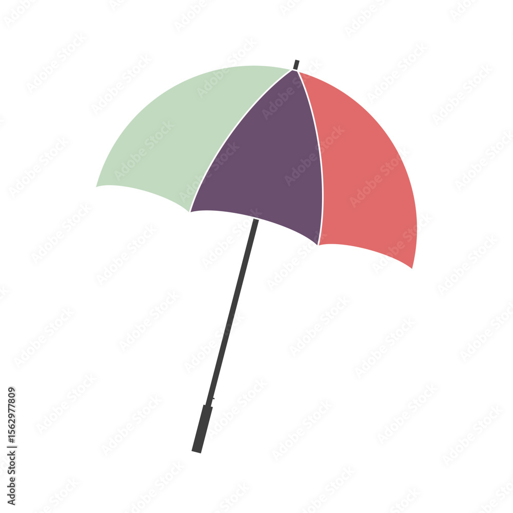 Obraz premium Colorful Umbrella Illustration, Isolated on White Background